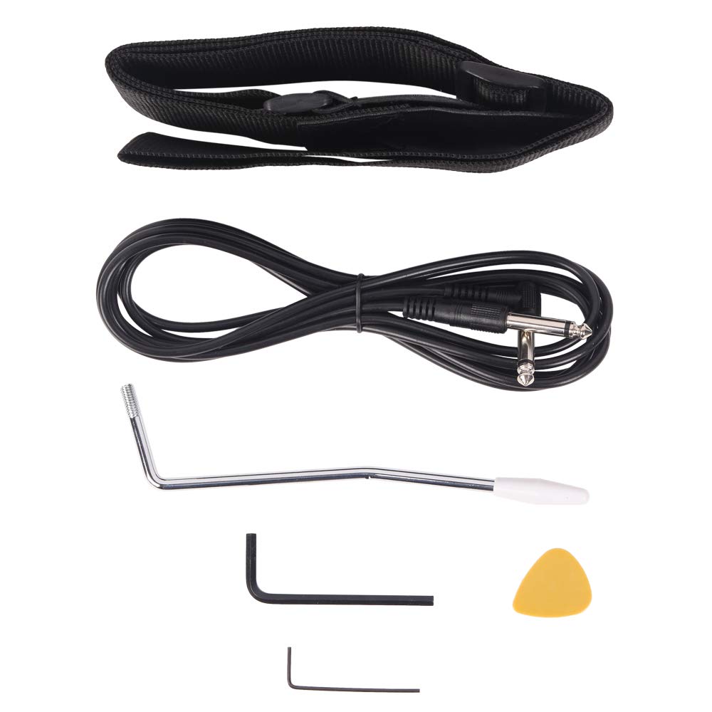 39 Inch Beginner Electric Guitar Kit with Bag, Strap, 20W Amplifier, Red Y5149