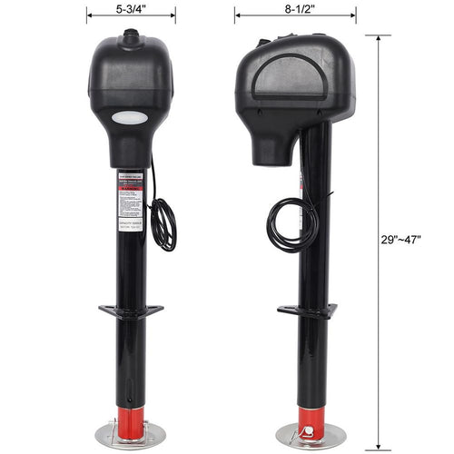 12V Electric Trailer Jack with Adjustable Drop Leg Y6667