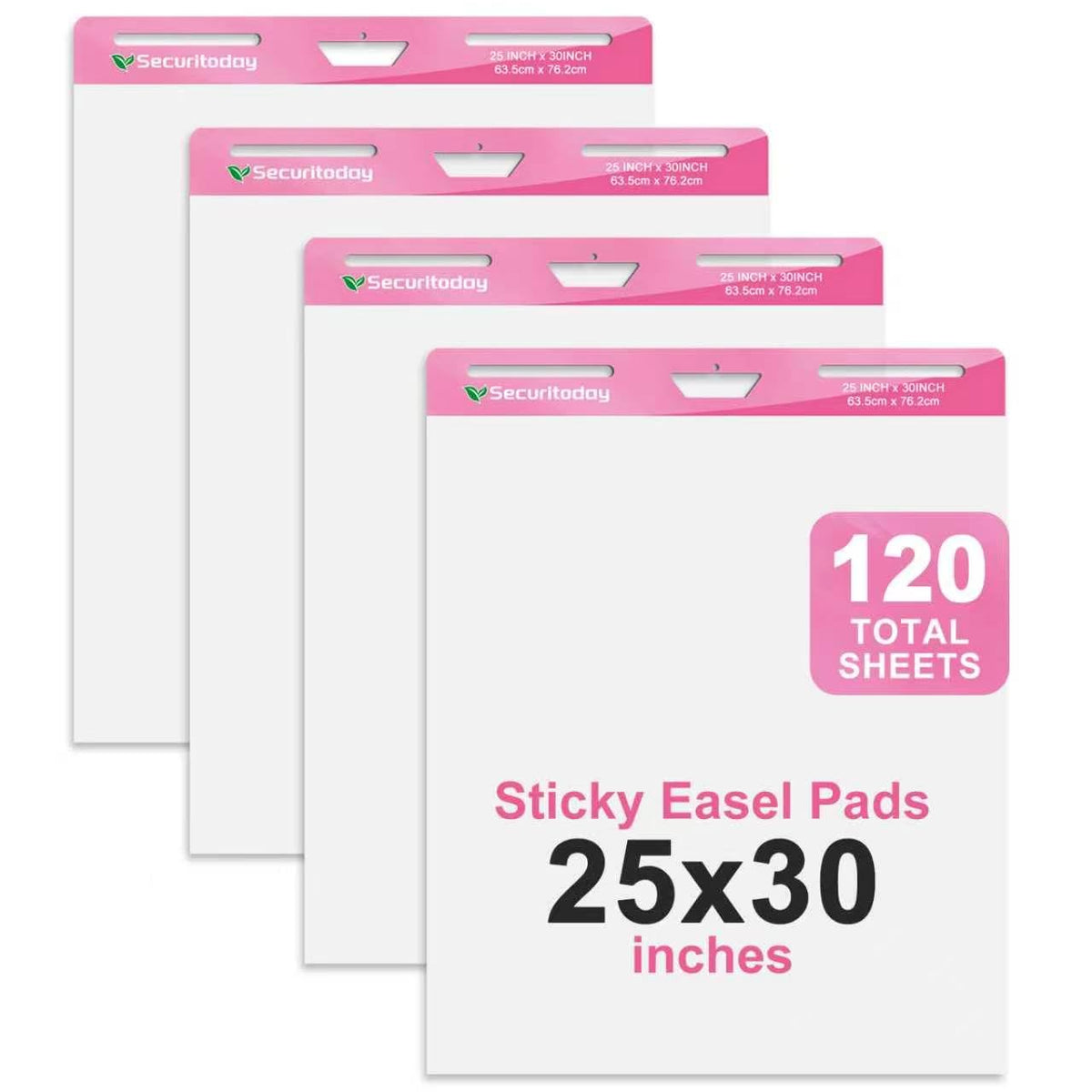 Sticky Easel Pad 25 x 30 Inch Flip Chart Paper 30 Sheets 4 Pads E617