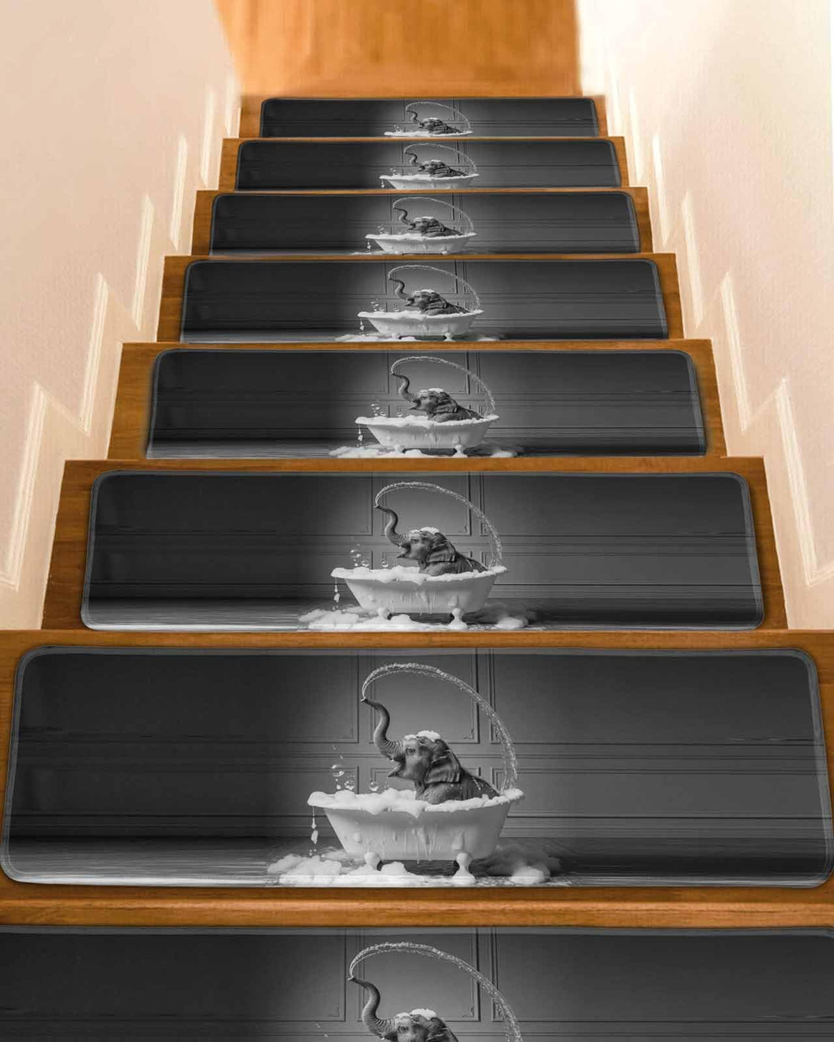 Grey Non Slip Stair Treads 15PCS R6738