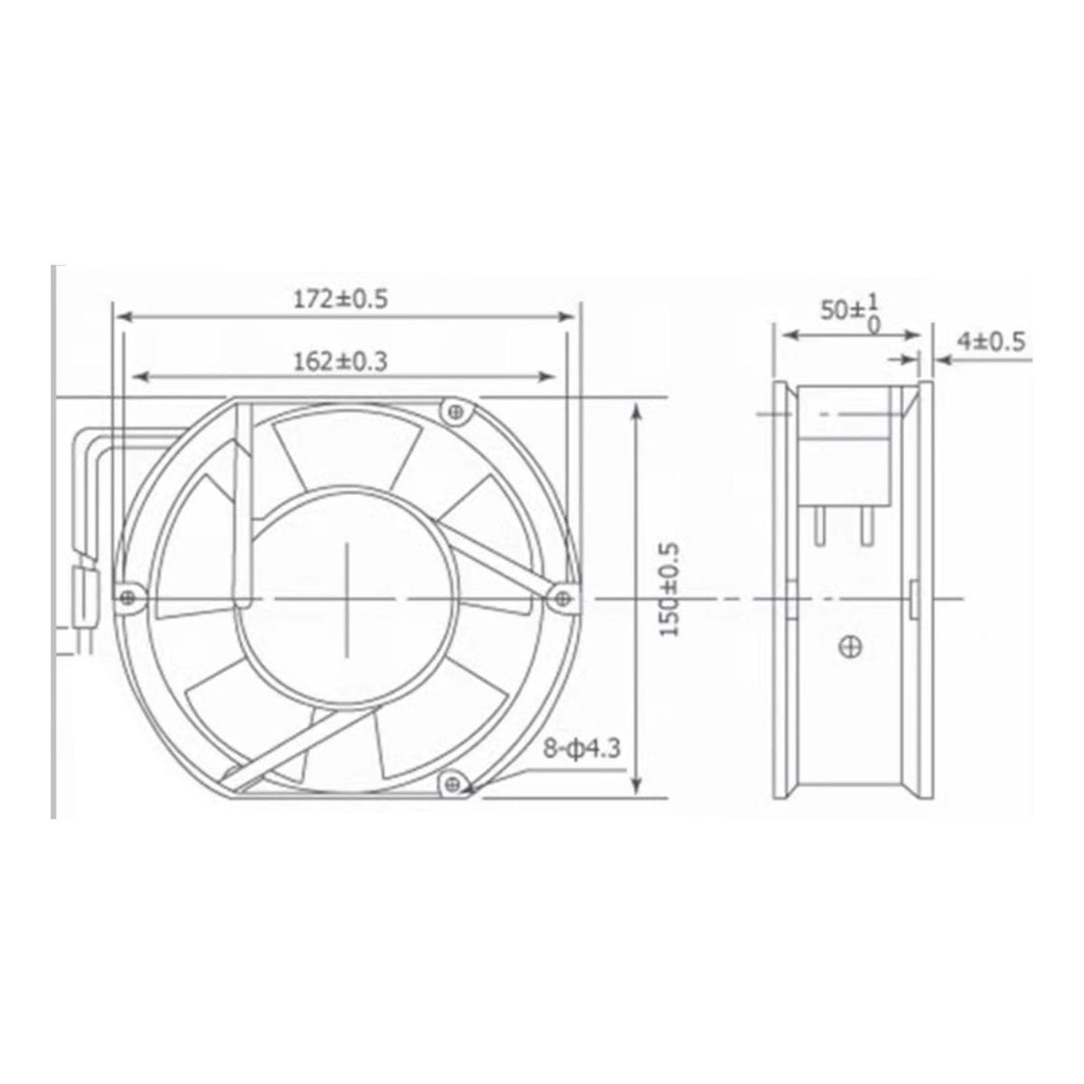 172mm DC 24V Case Fan H77704