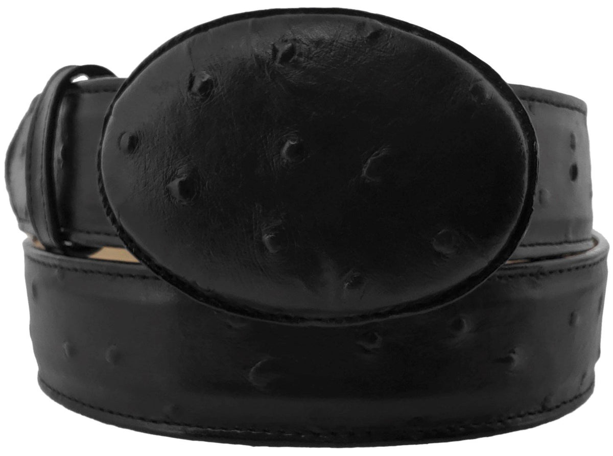 Black Leather Western Cowboy Belt K585