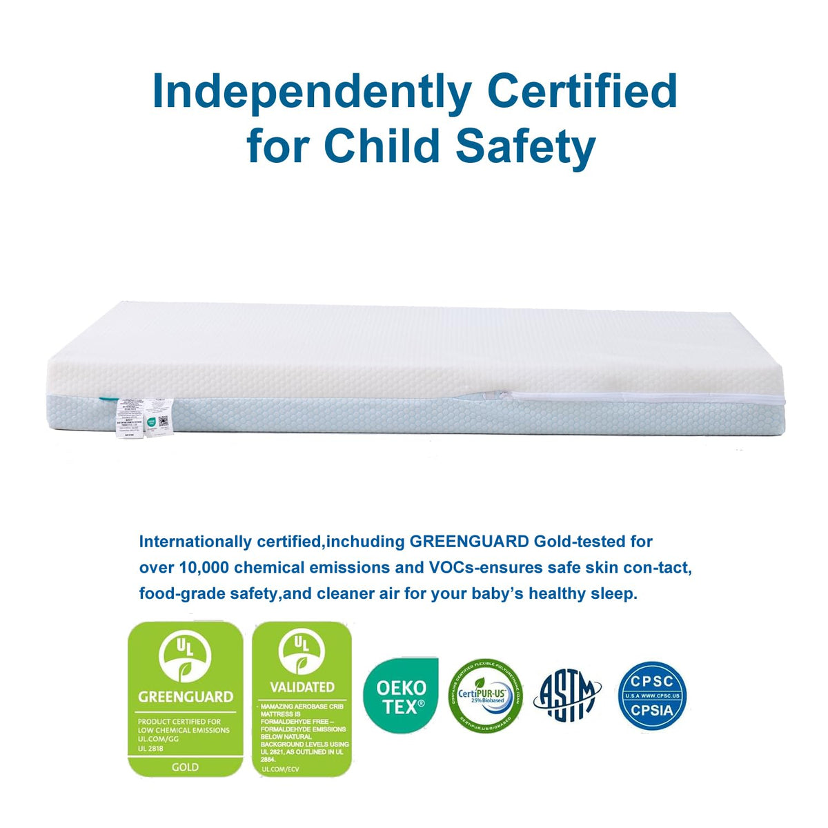 Mini Crib Mattress Dual-Sided Foam with Washable Cover M285264