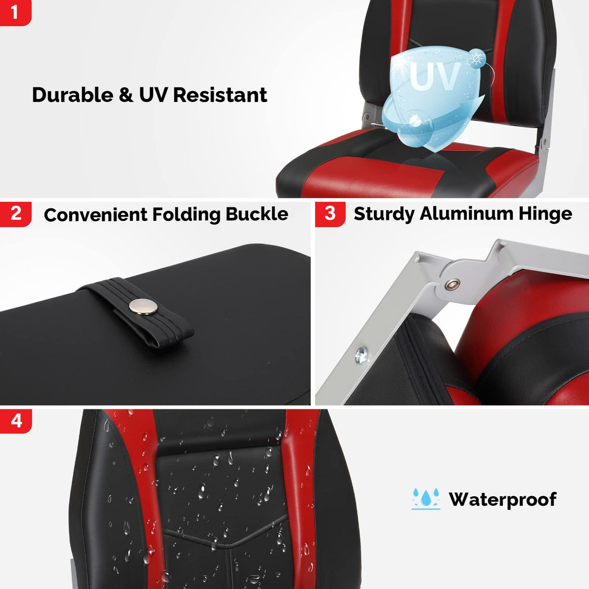 Folding Waterproof Boat Seats 2 Packs D52550