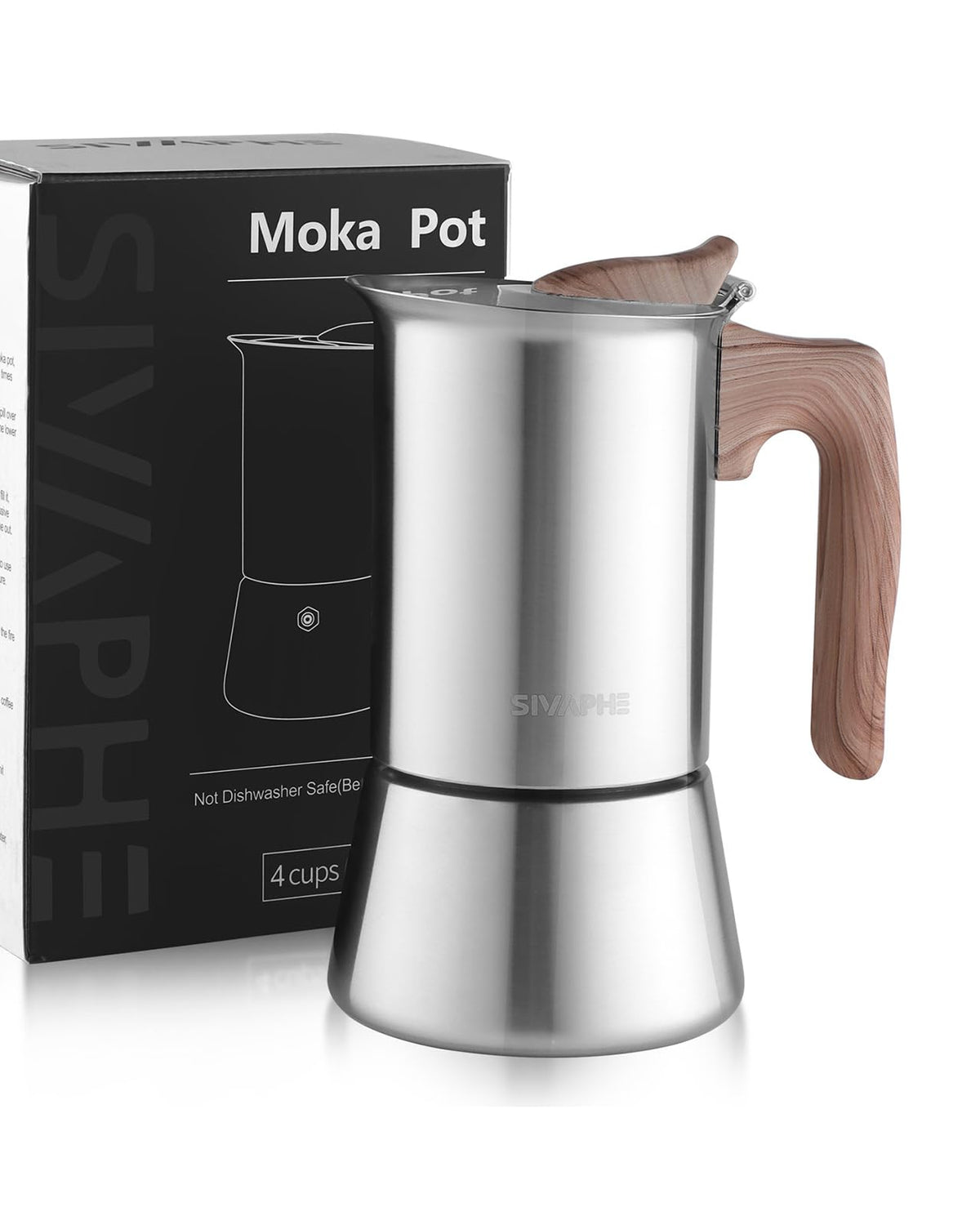 4 Cups Stainless Steel Stovetop Espresso Coffee Maker 10 oz Moka Pot K4660