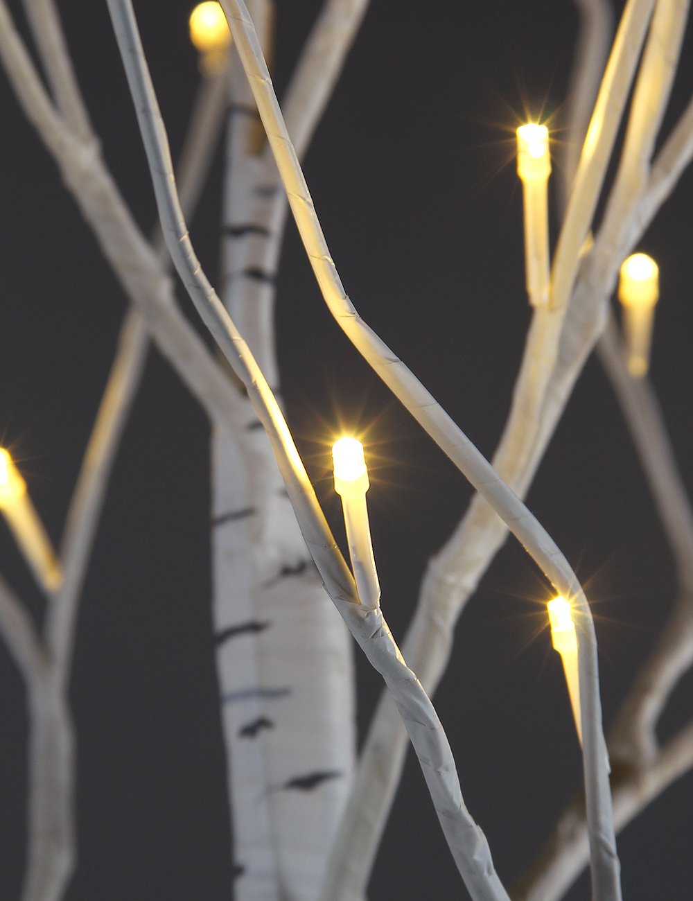 8FT 132 LED Lighted Birch Tree Warm White E346020