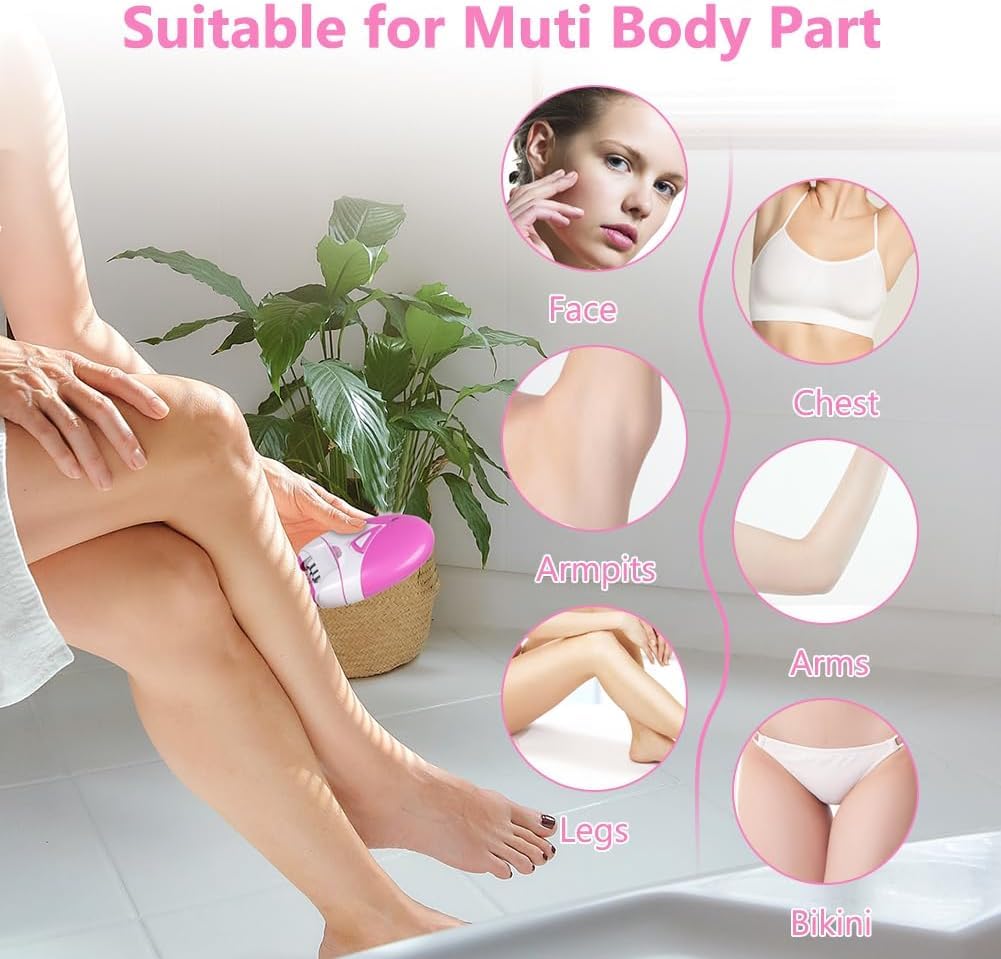 2 Speed LED Light Epilator Facial Hair Remover Q3178