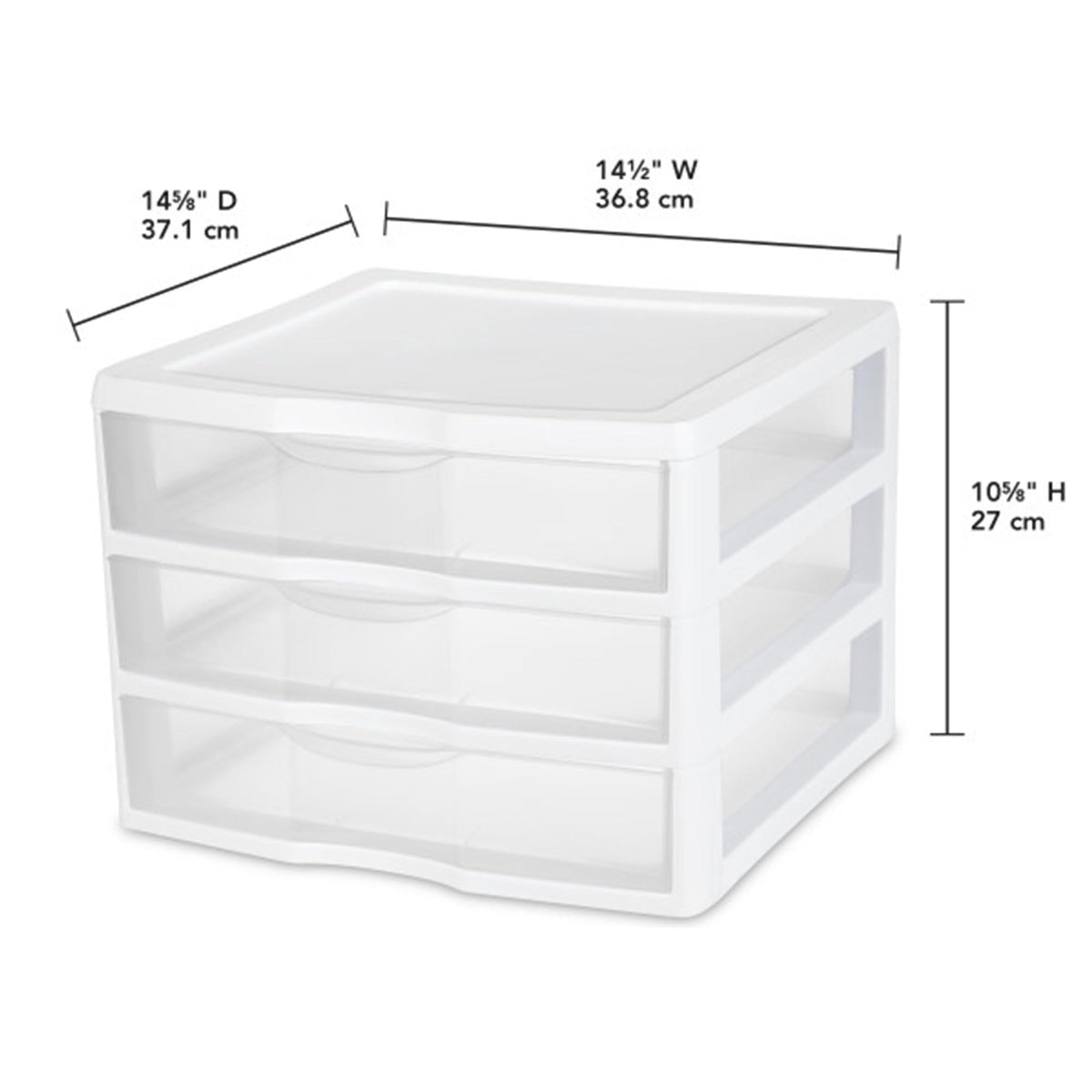 Wide 3-Drawer Storage Unit 6-Pack T952