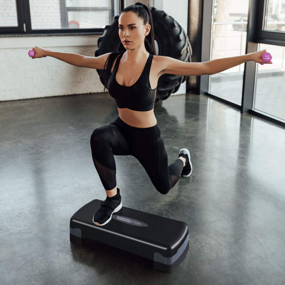 Compact Portable Aerobic Step Platform with Adjustable Height O791