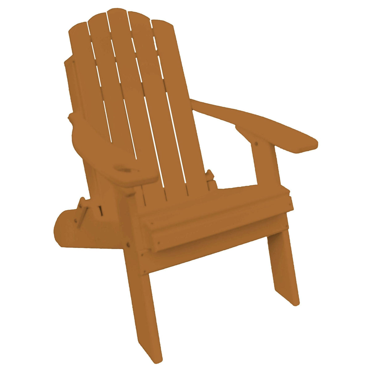 Cedar Poly Folding Adirondack Chair with Smart Phone Holder S98049