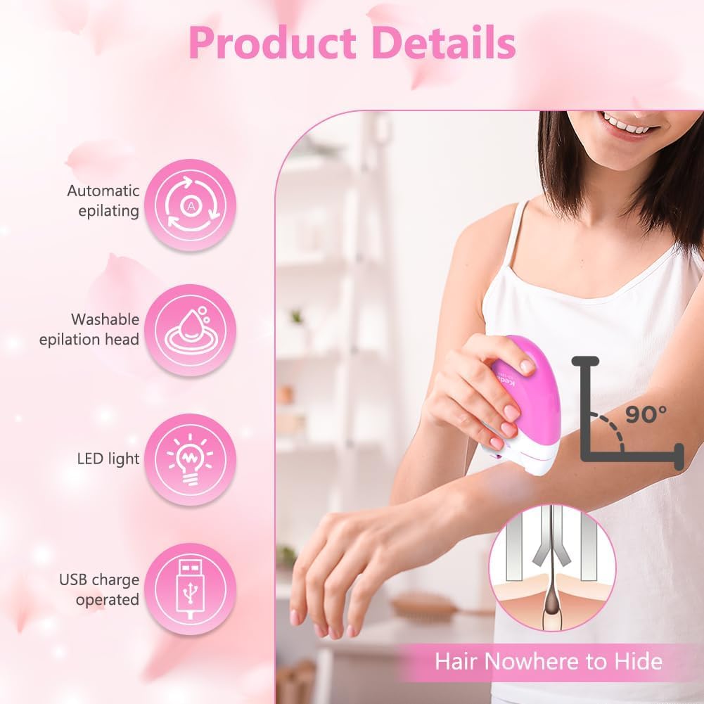 2 Speed LED Light Epilator Facial Hair Remover Q3178