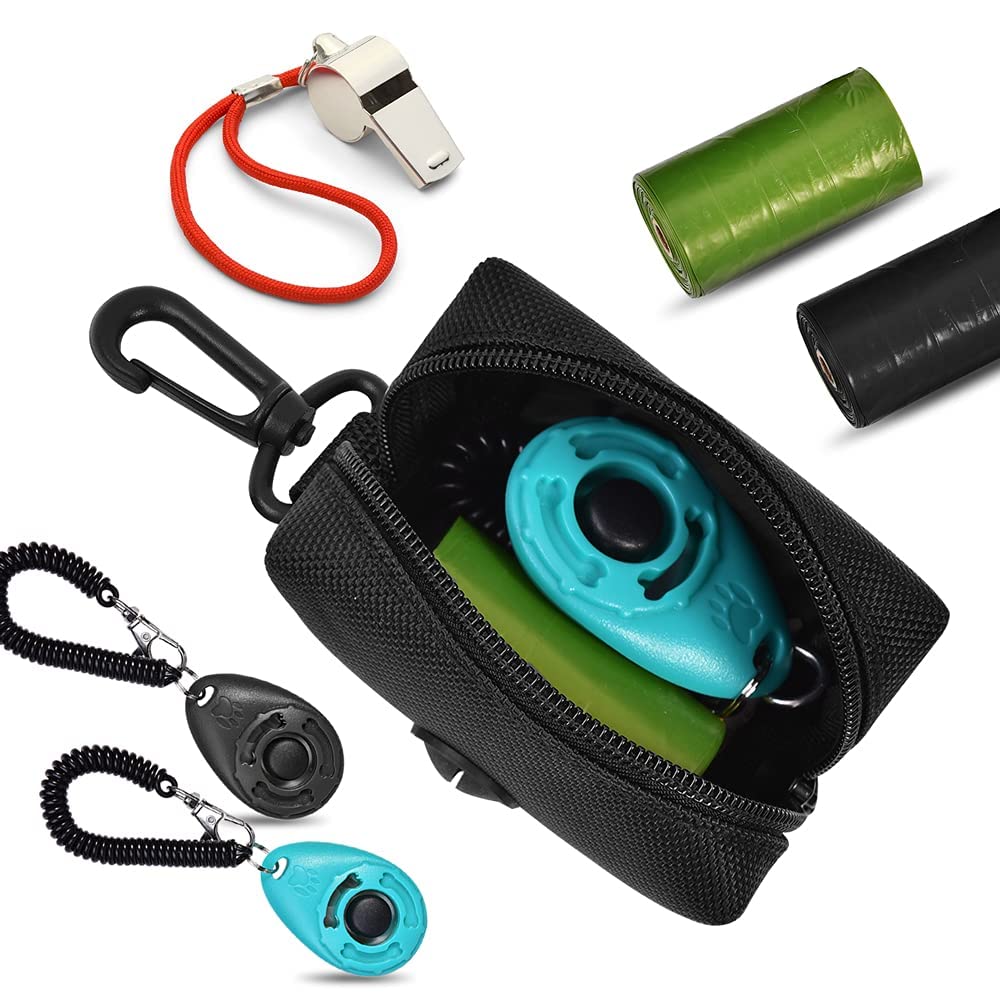 Black Dog Poop Bag Dispenser with Leash Clip P527112