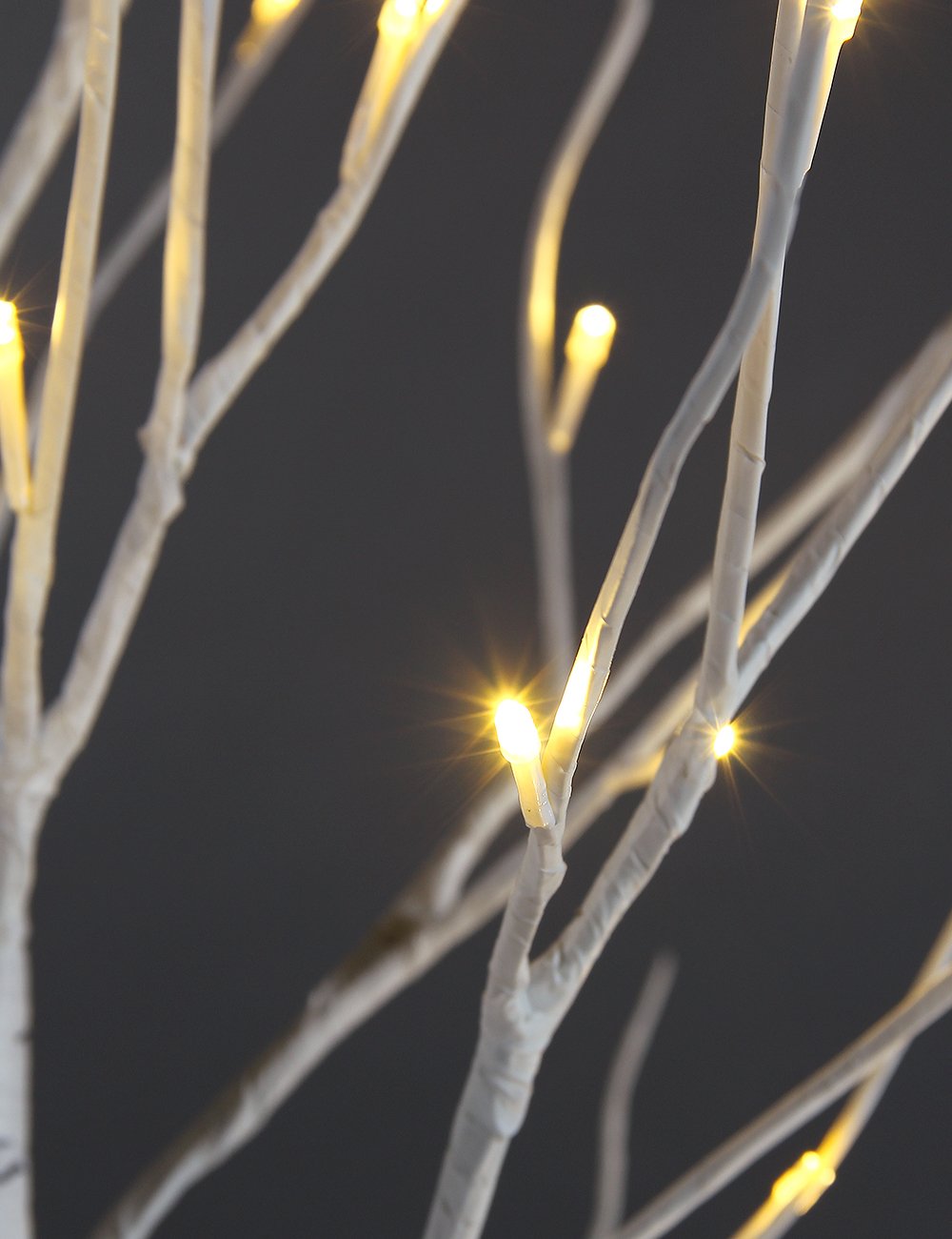 8FT 132 LED Lighted Birch Tree Warm White E346020