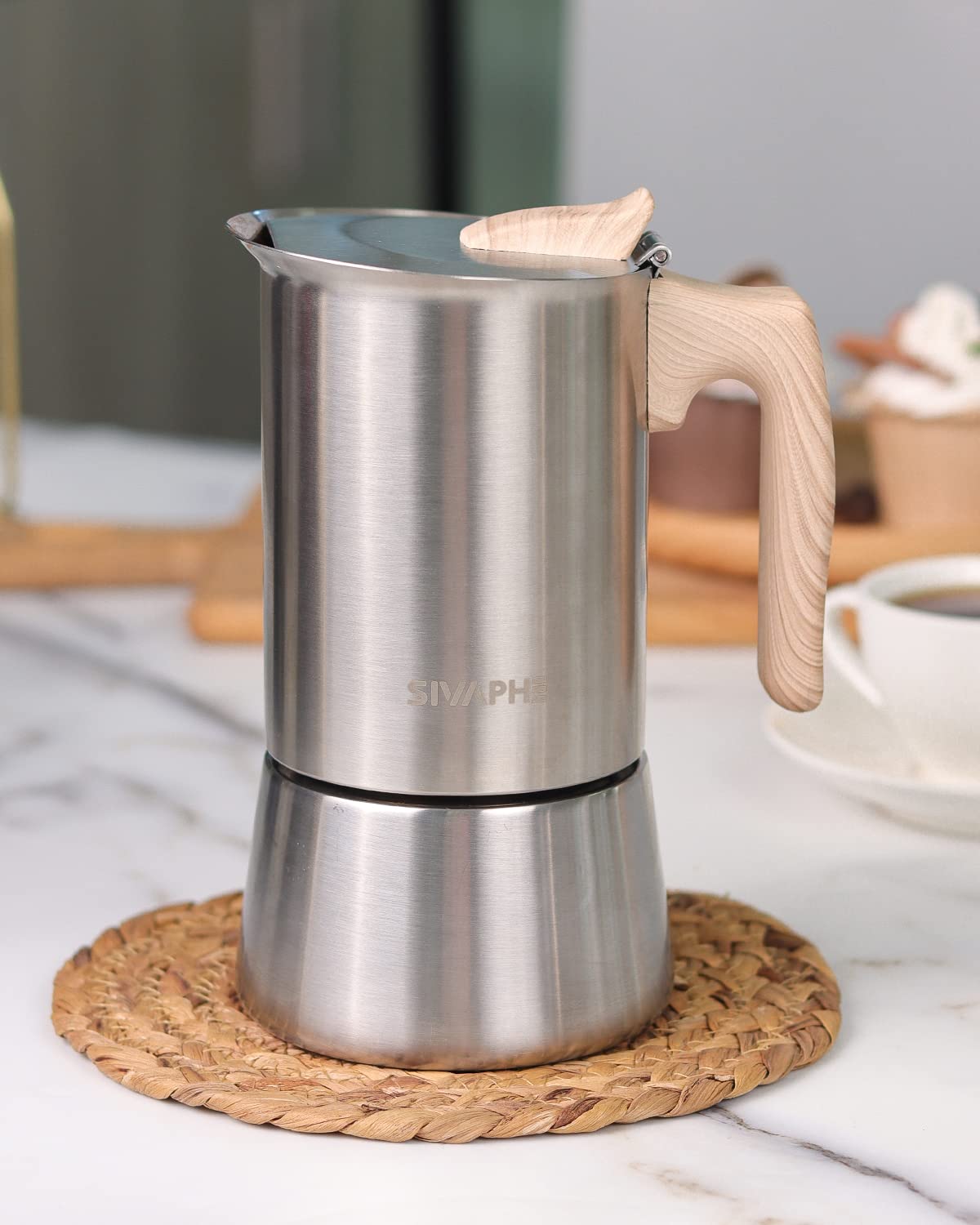 4 Cups Stainless Steel Stovetop Espresso Coffee Maker 10 oz Moka Pot K4660