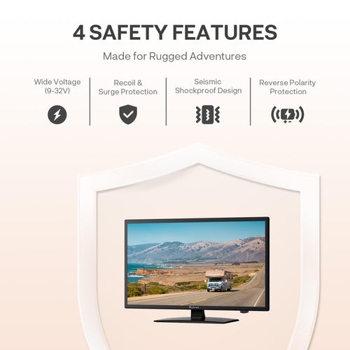 19'' 12V RV TV with Built-in DVD 1080P E773
