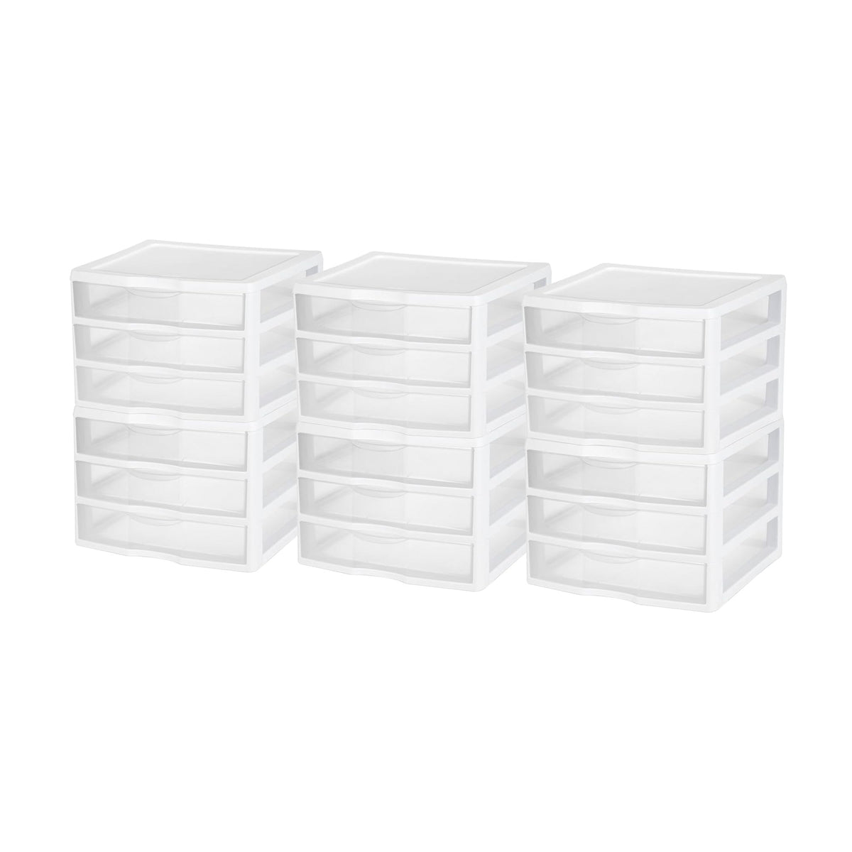 Wide 3-Drawer Storage Unit 6-Pack T952