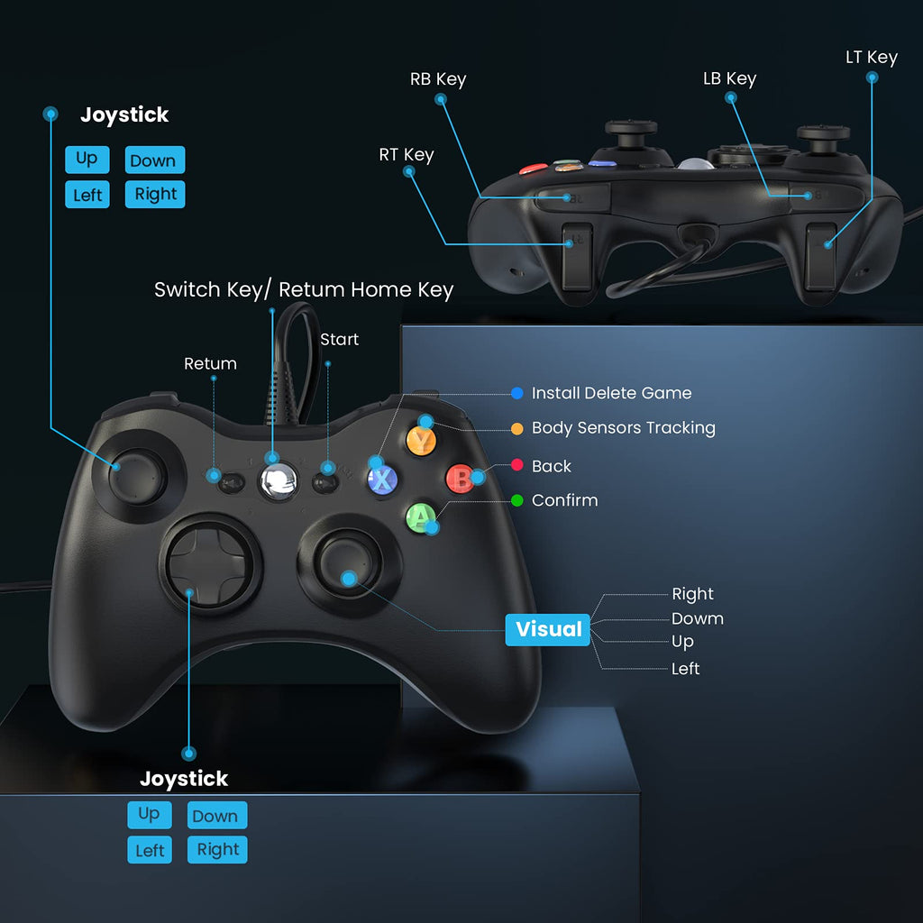 Wired Controller for Xbox 360 and PC K8260