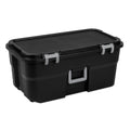 22 Gallon Black Wheeled Plastic Storage Trunk C9898