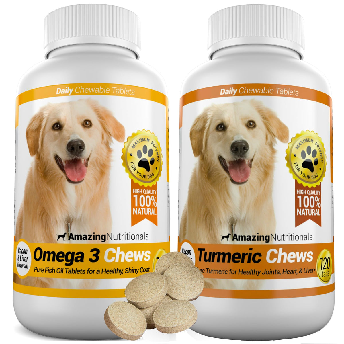 Joint Support Skin and Coat Health Bundle Turmeric Omega 3 U5445