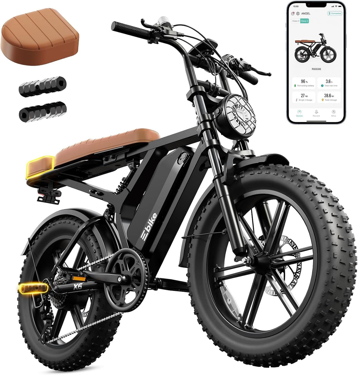 Electric Bike 48V 15 Ah Battery 2000W Peak Motor D730