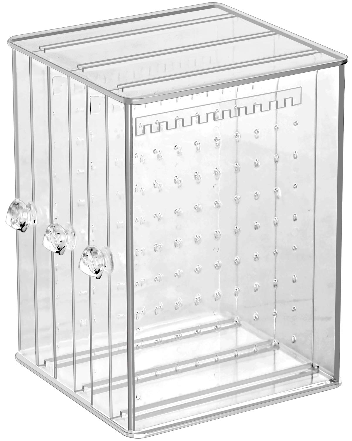Clear Acrylic 3 Vertical Drawer Jewelry Storage Box Q1072