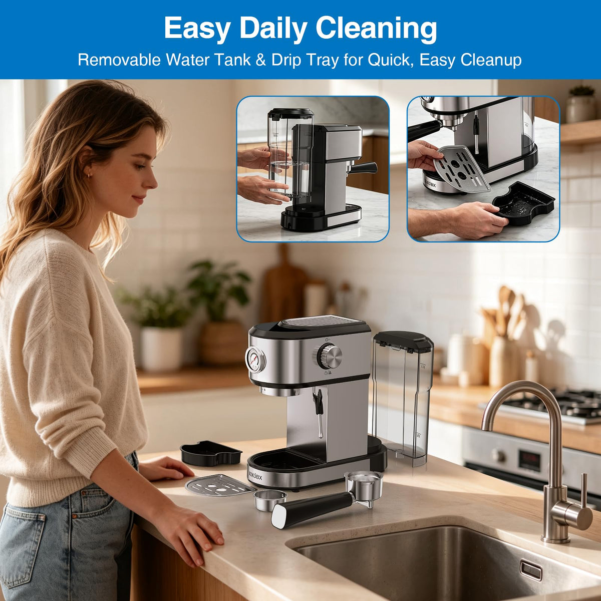 20 Bar Espresso Machine with Milk Frother A7654