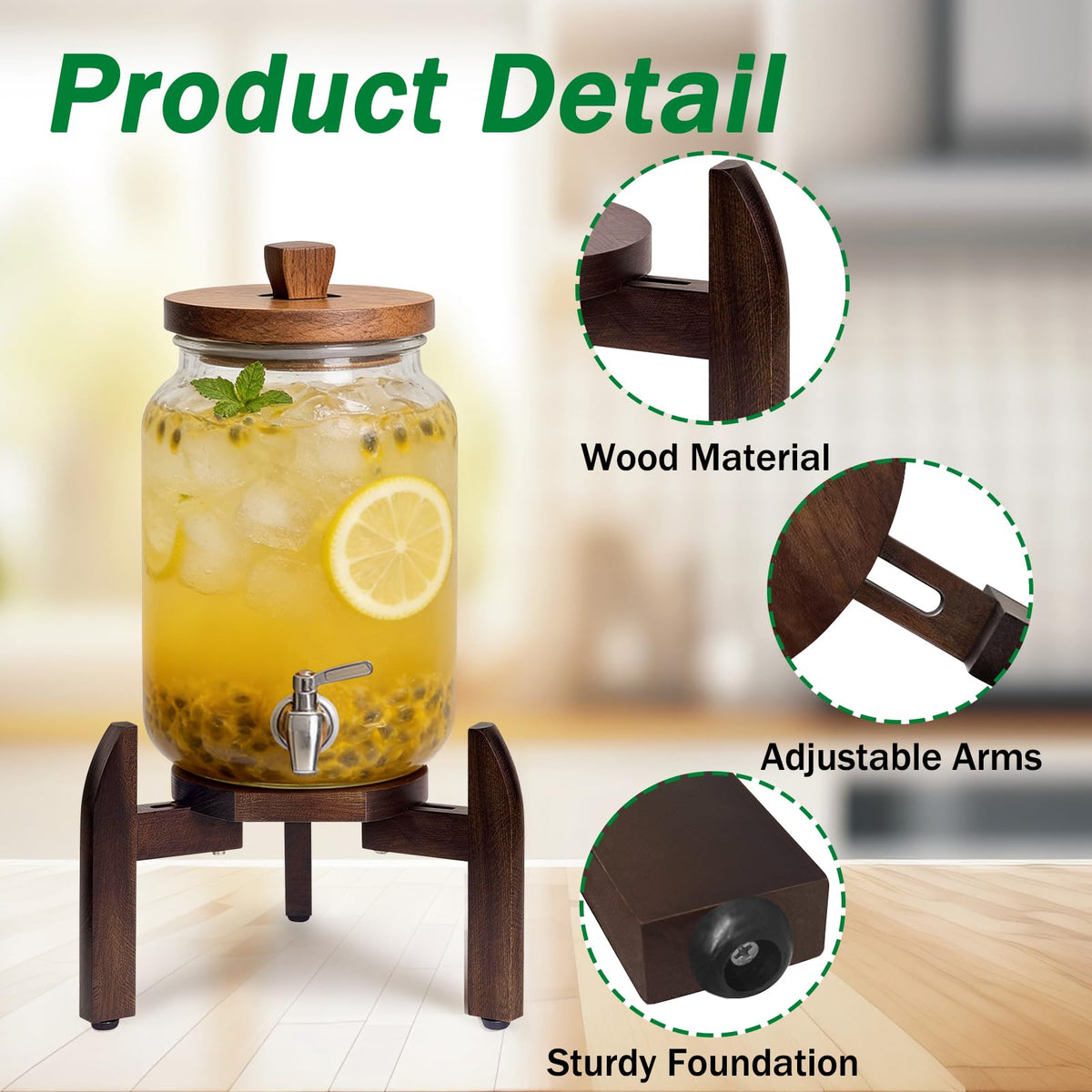 Adjustable 8-11.2 Inch Drink Dispenser Stand T95595