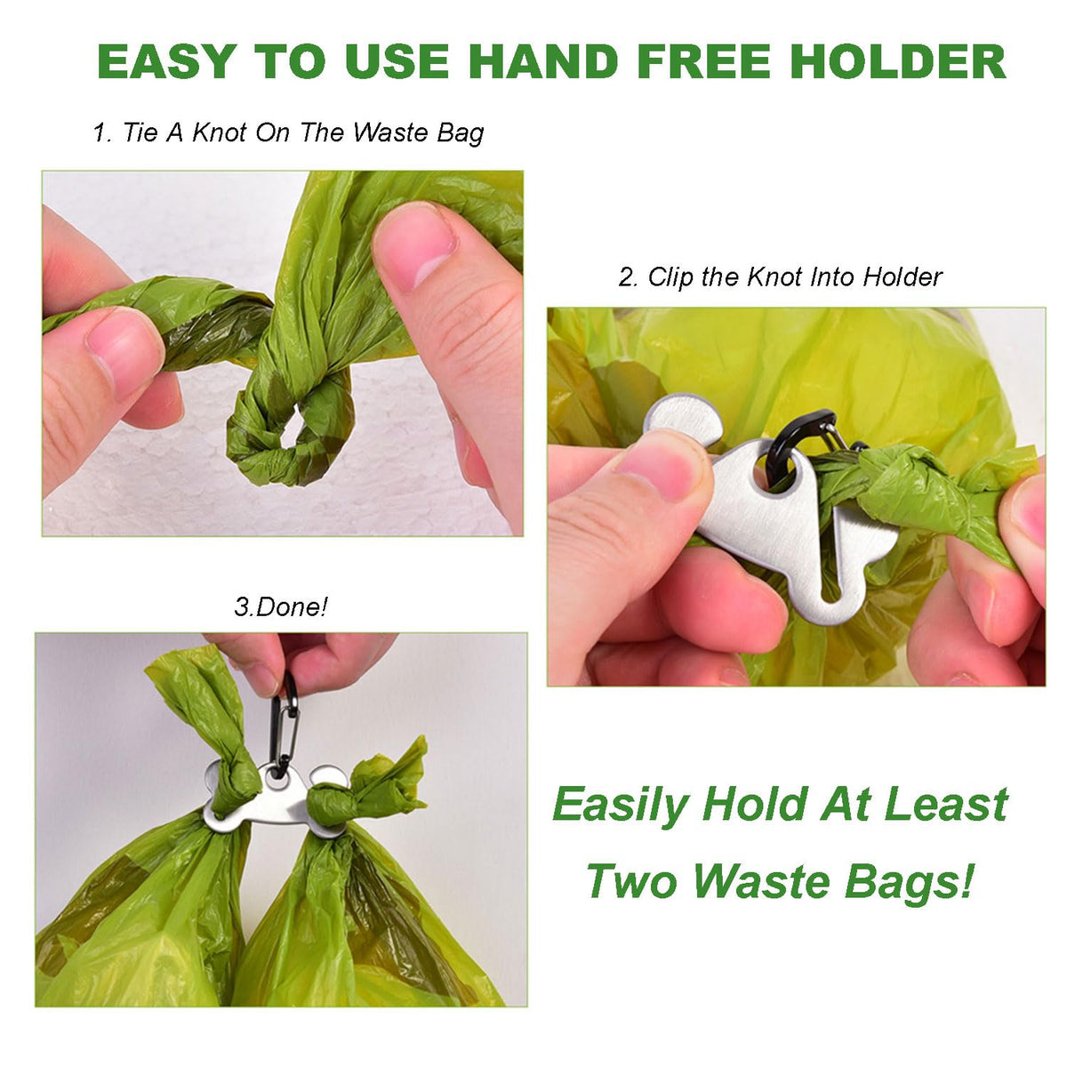 Black Dog Poop Bag Dispenser with Leash Clip P527112