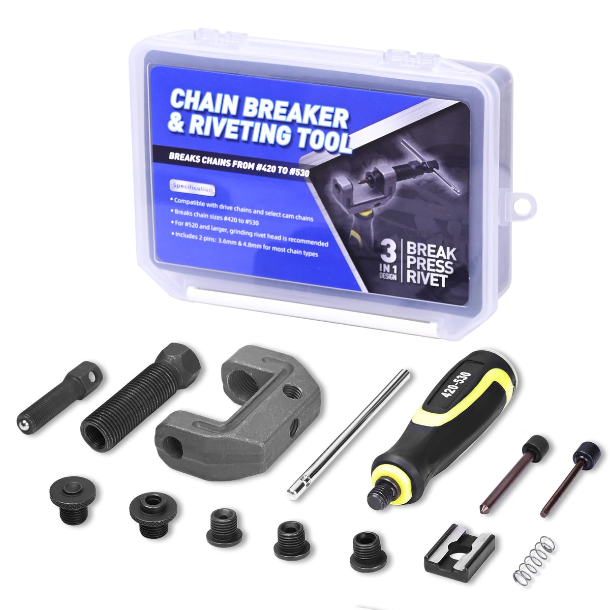 14 Pc Motorcycle Chain Breaker Tool Kit K68301