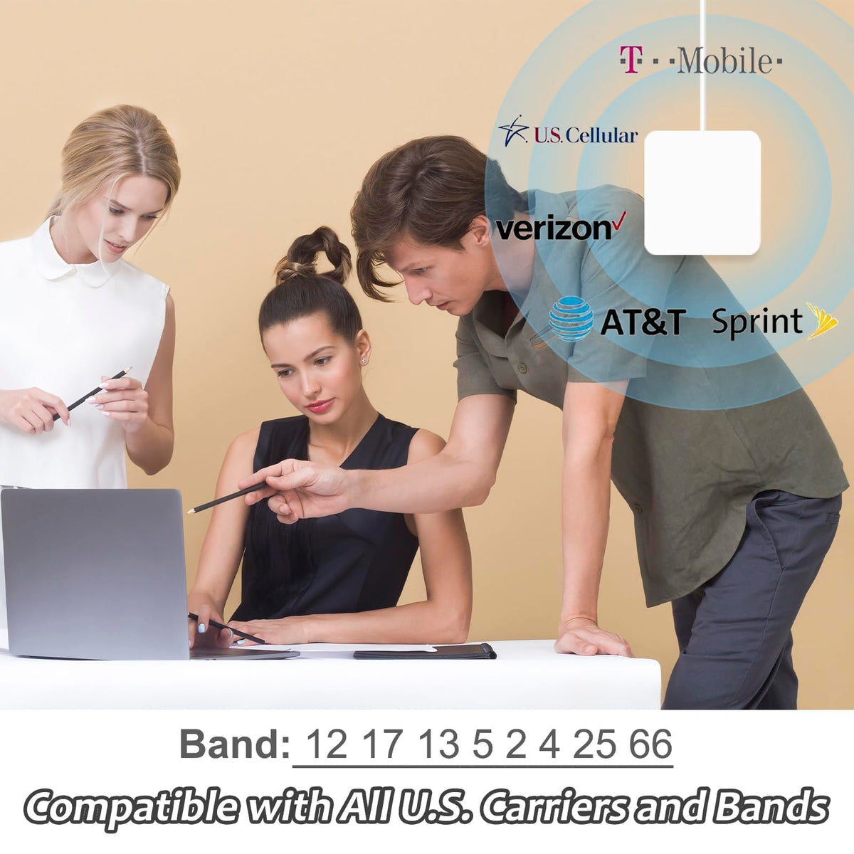 Cell Phone Signal Booster with 2 Indoor Antennas U583