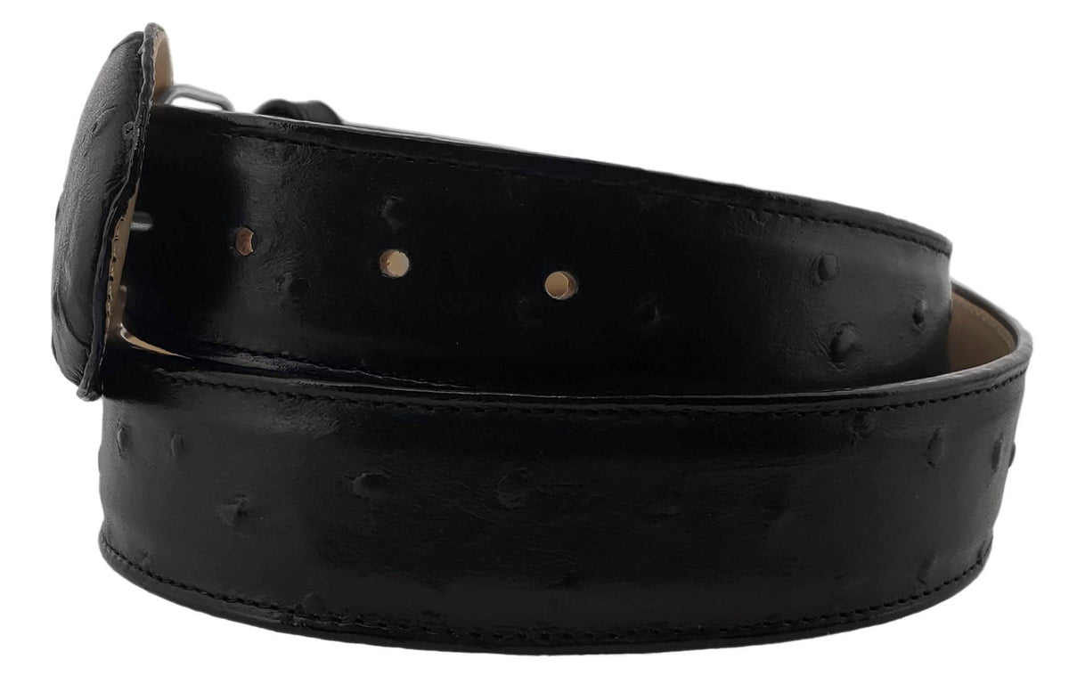 Black Leather Western Cowboy Belt K585