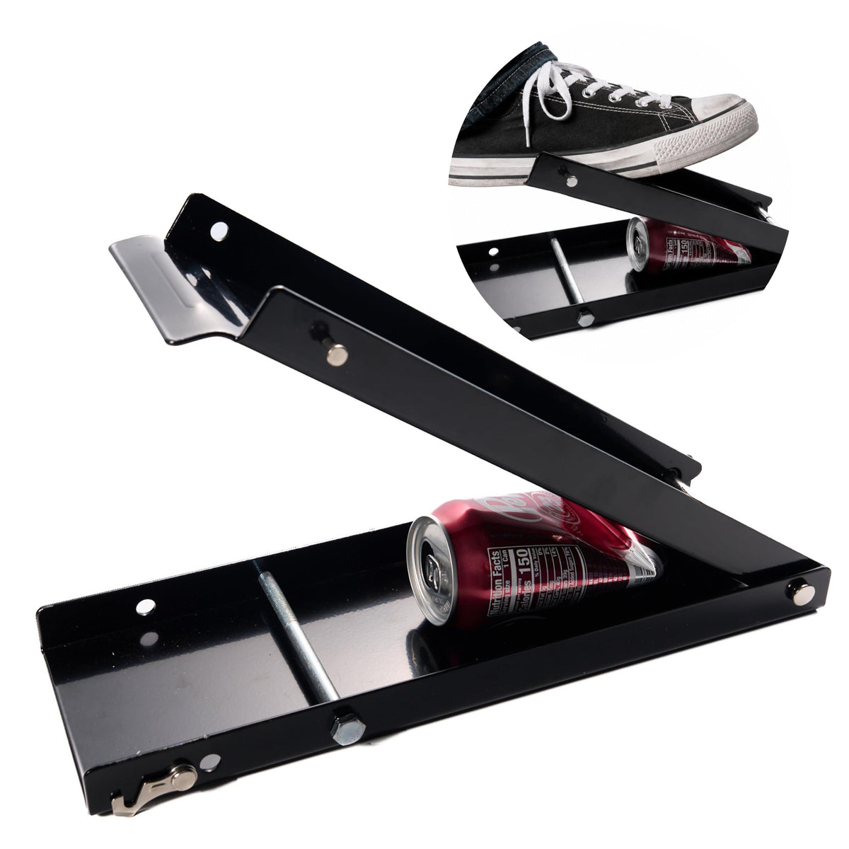 Heavy Duty Aluminum Foldable Can Crusher with Non-Slip Base Q118807