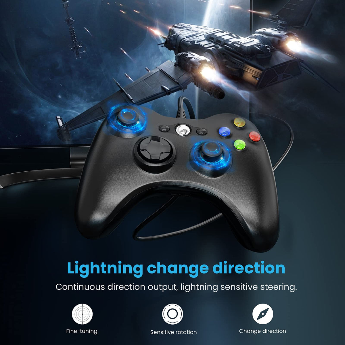 Wired Controller for Xbox 360 and PC K8260