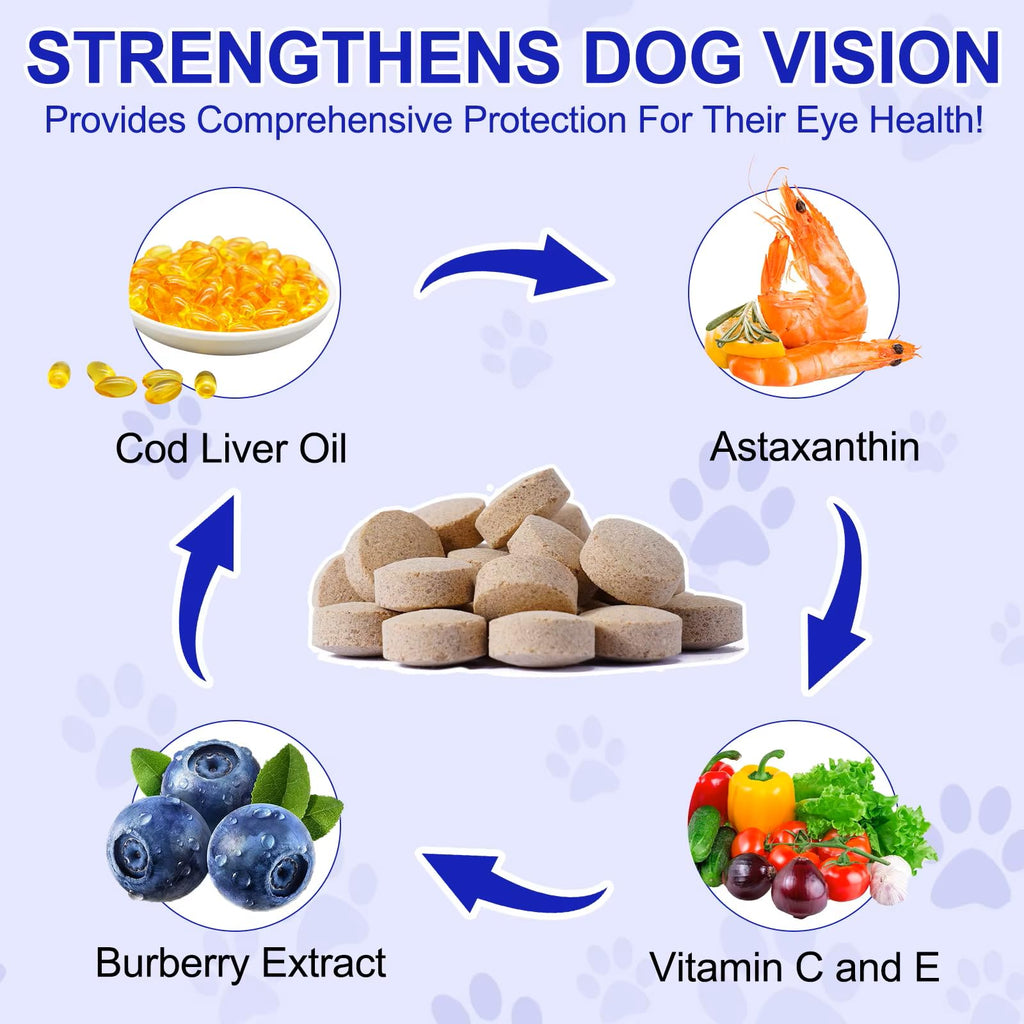 Omega 3 DHA Dog Eye Health Supplements, 180 Count N7732