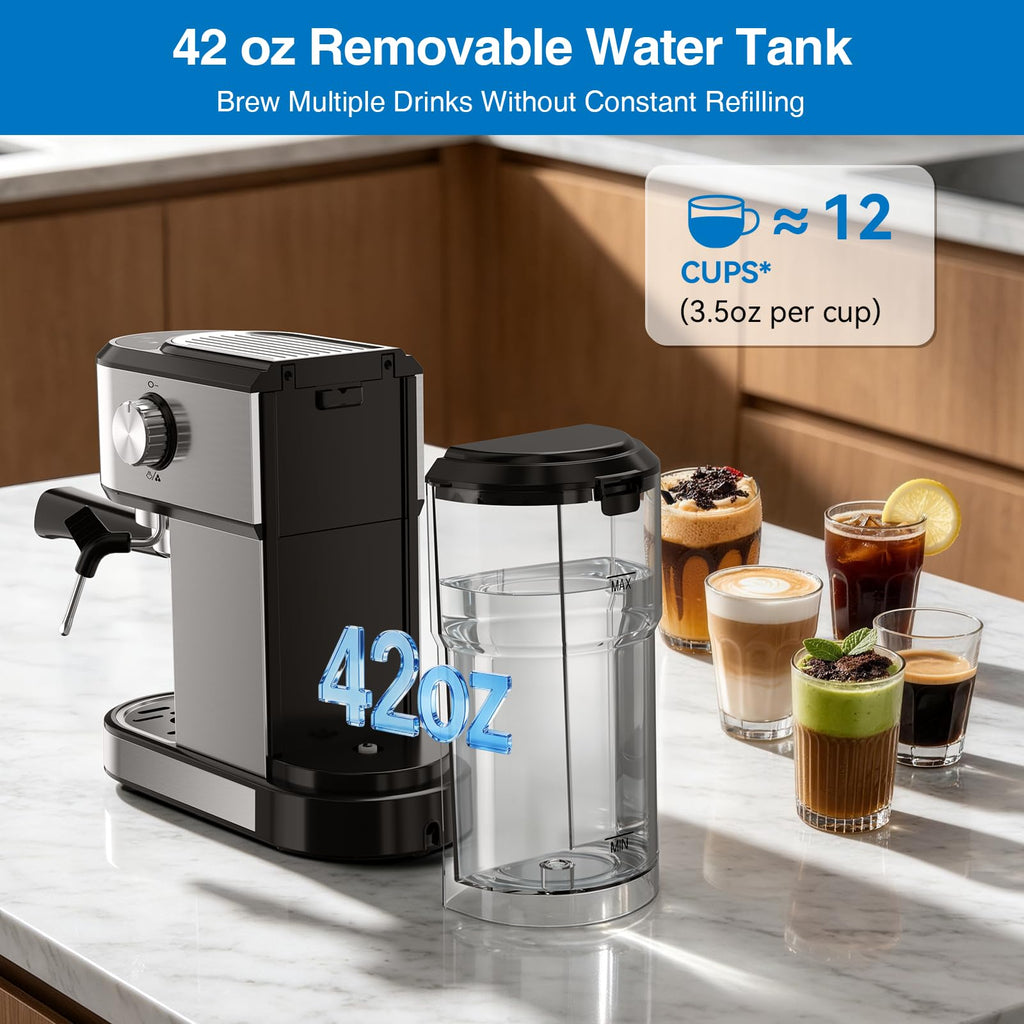 20 Bar Espresso Machine with Milk Frother A7654