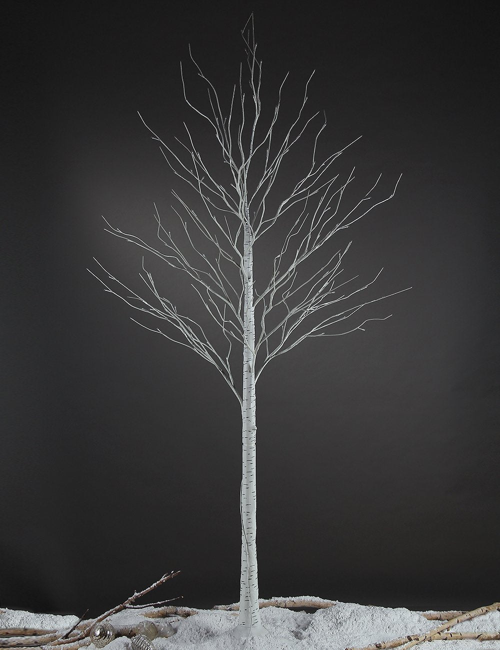 8FT 132 LED Lighted Birch Tree Warm White E346020