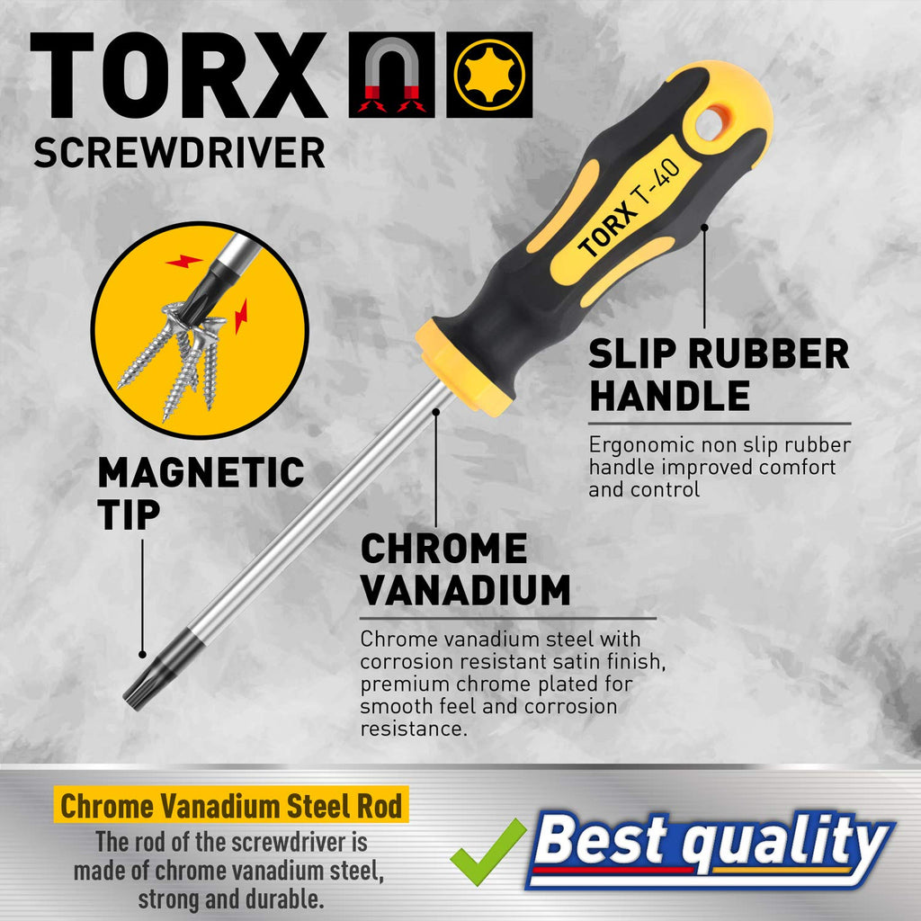 12-Piece Magnetic Torx Screwdrivers Set T5 - T40 Z1057