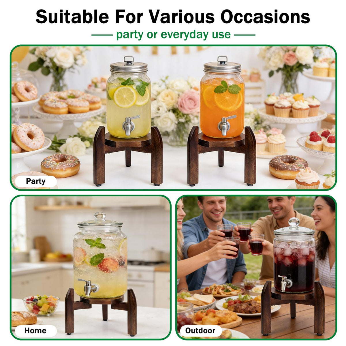 Adjustable 8-11.2 Inch Drink Dispenser Stand T95595