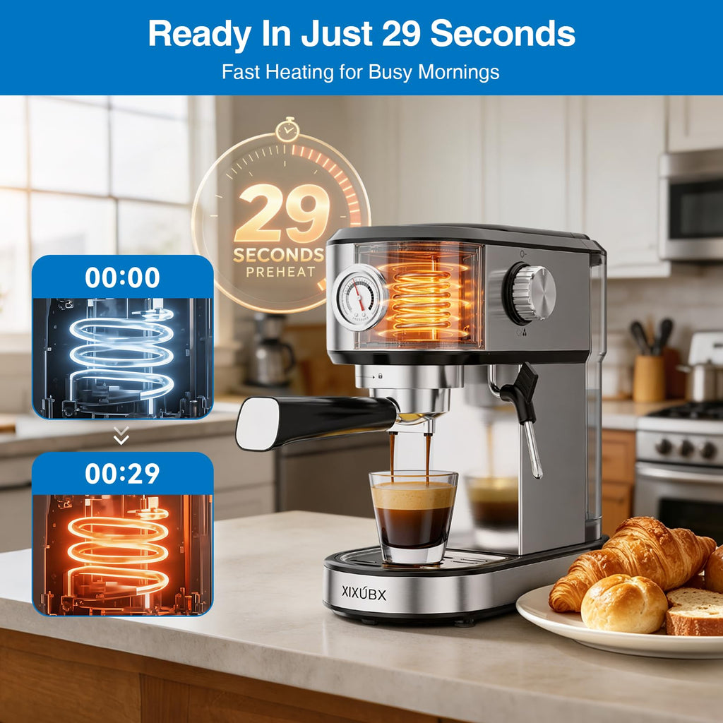 20 Bar Espresso Machine with Milk Frother A7654