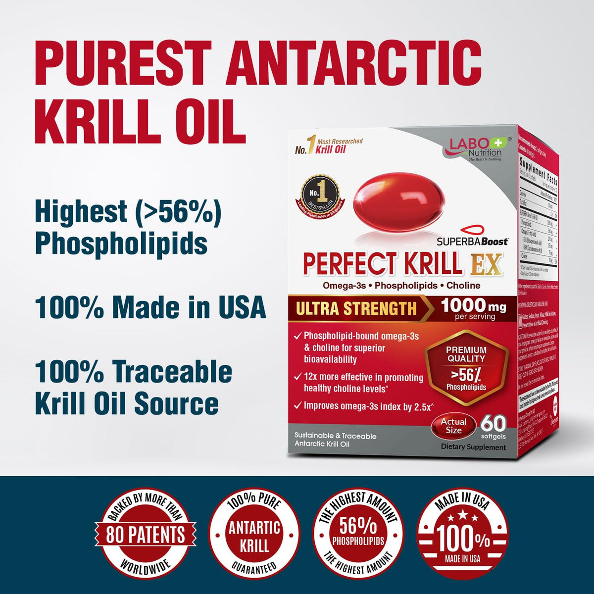 Omega-3 Krill Oil 60 Ct x 2 Pack I78519