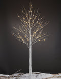 8FT 132 LED Lighted Birch Tree Warm White E346020