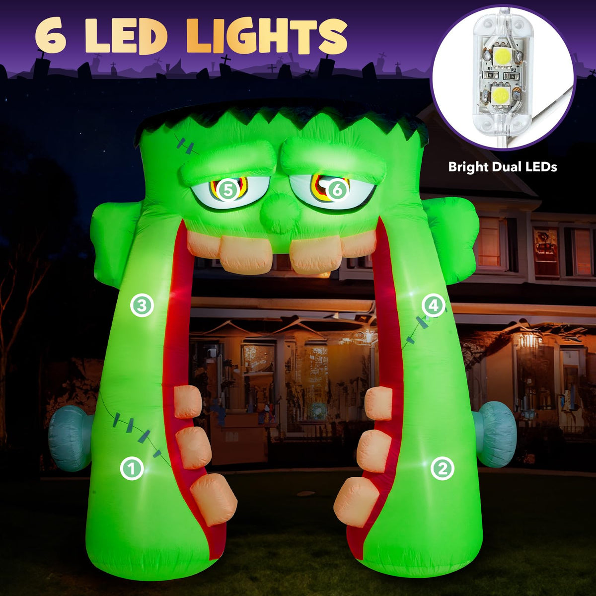 10 FT Halloween Inflatables Archway Outdoor Decorations G93622