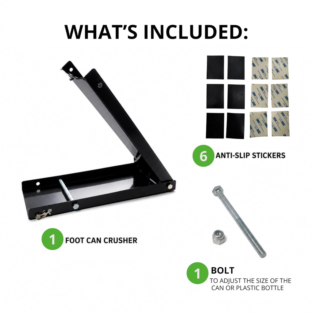 Heavy Duty Aluminum Foldable Can Crusher with Non-Slip Base Q118807