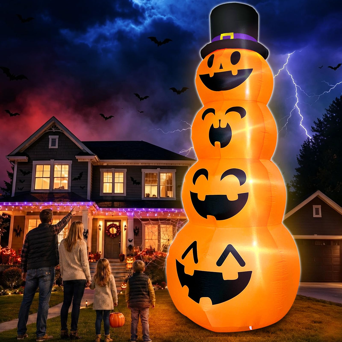 12FT Giant Witch Pumpkin Halloween Inflatables E206125