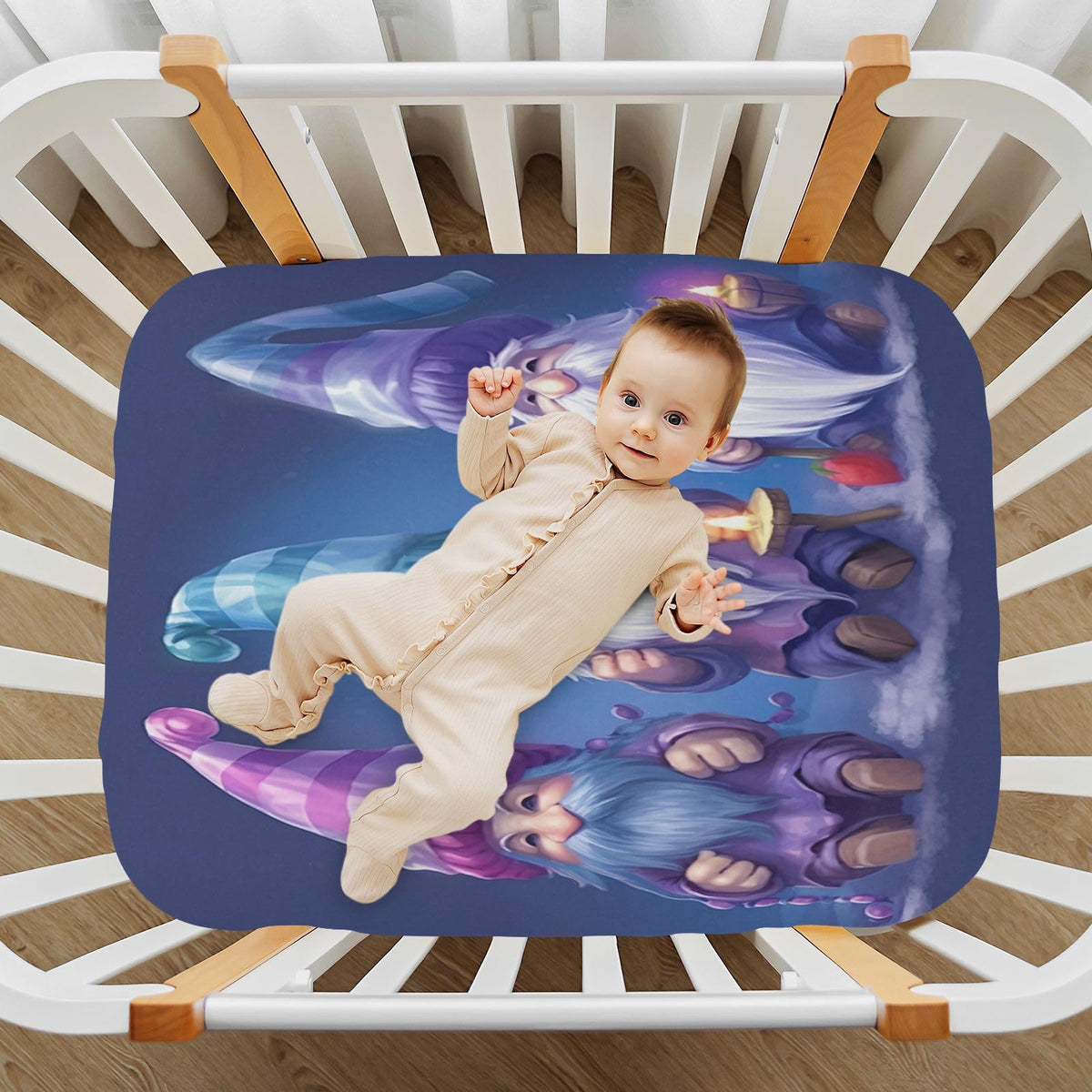 Soft Microfiber Fitted Crib Sheets for Standard Size Baby Mattress Q862
