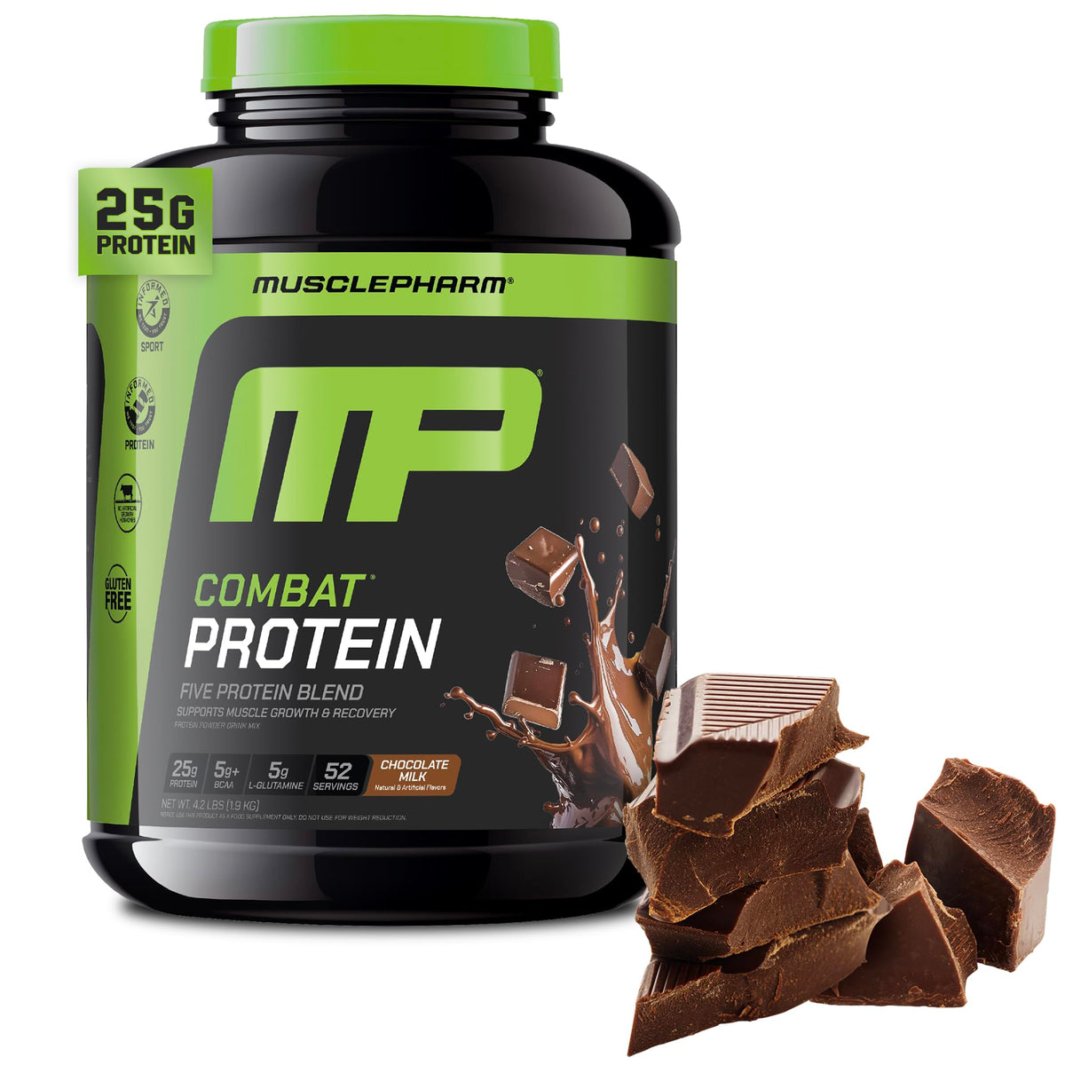 Chocolate Milk Flavor 5 Protein Sources Gluten Free Protein Powder 4.2 lb Q2400