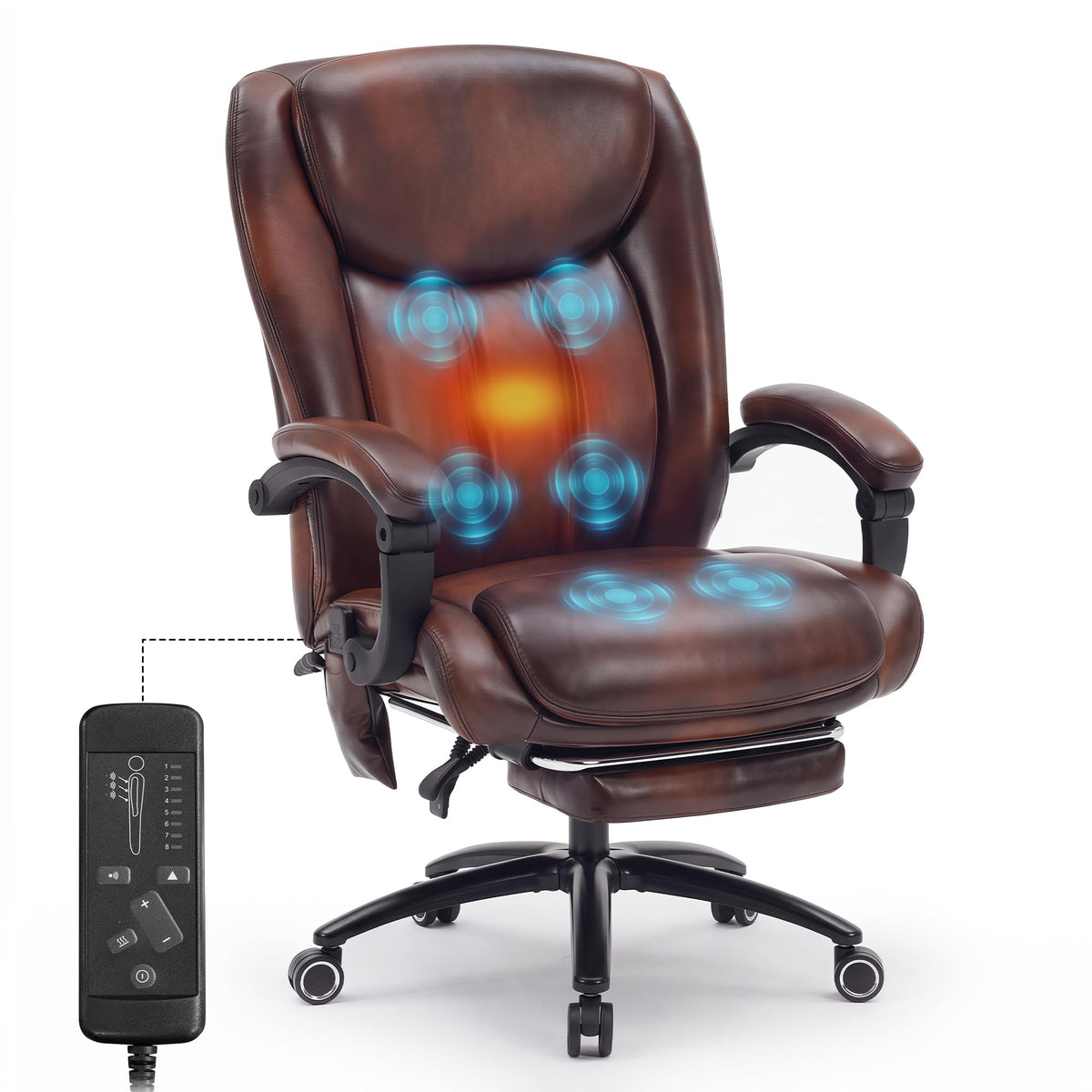 Massage Office Chair with Heat and Foot Rest J30022