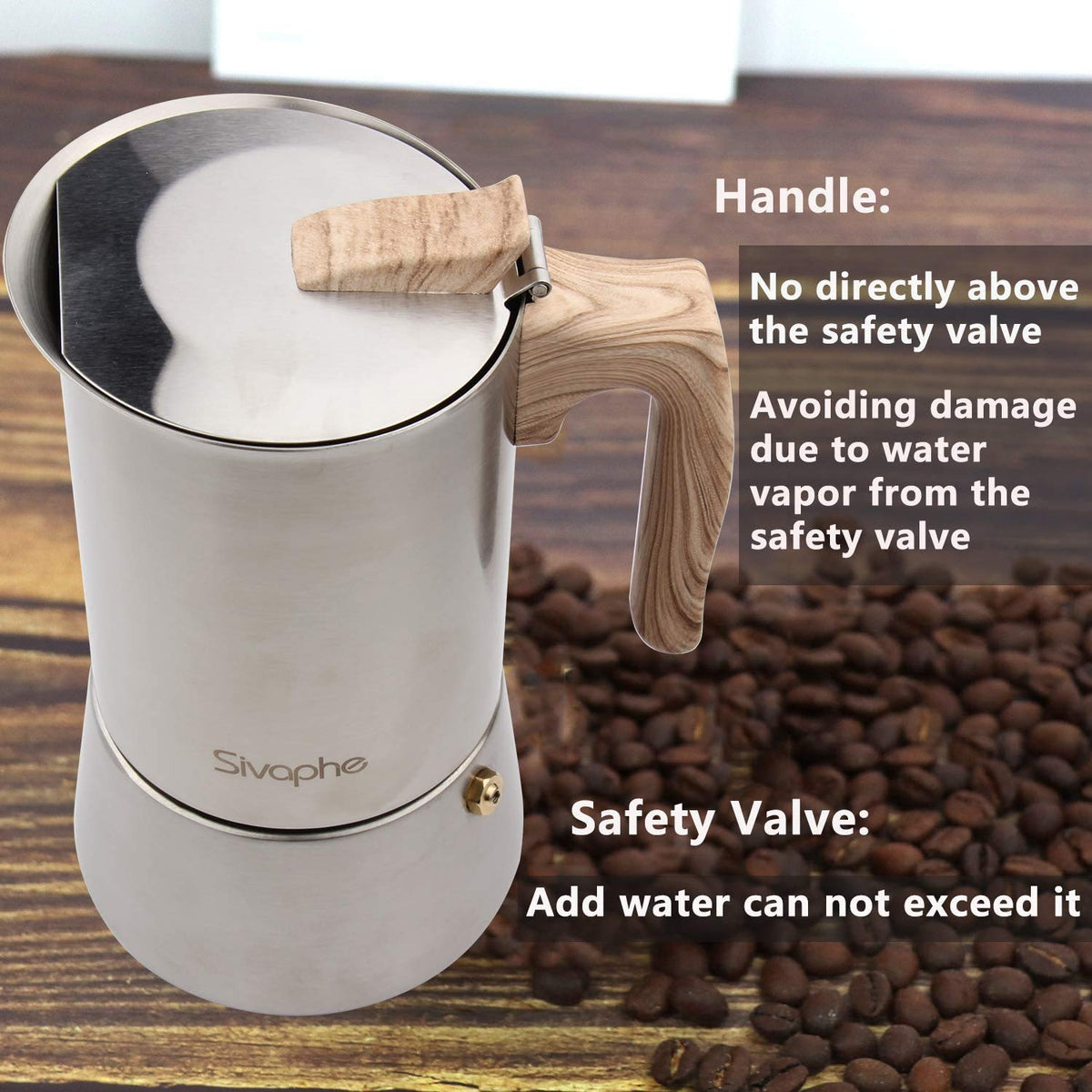 4 Cups Stainless Steel Stovetop Espresso Coffee Maker 10 oz Moka Pot K4660