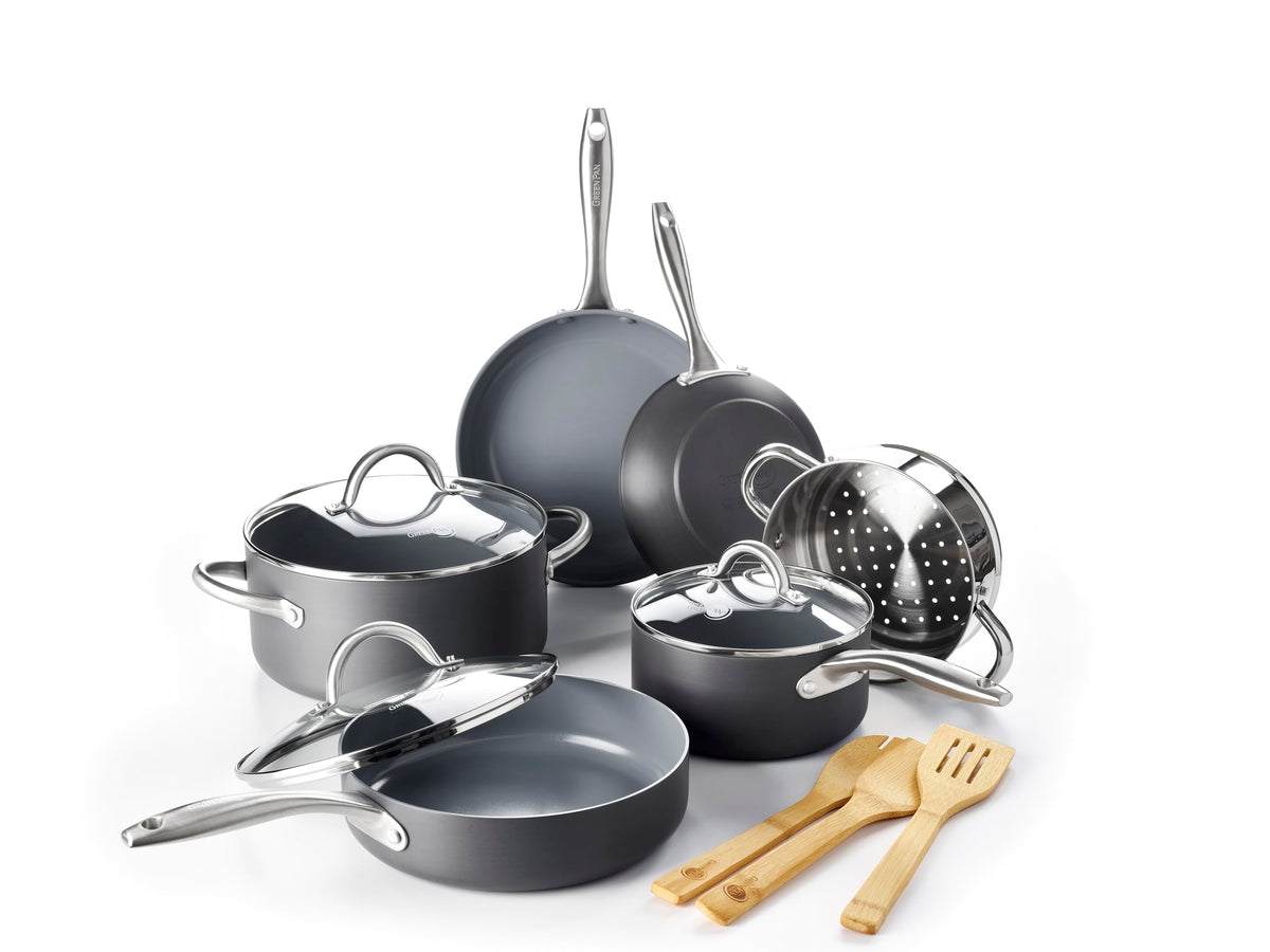 Hard Anodized Ceramic Nonstick 12 Piece Cookware Set L723672