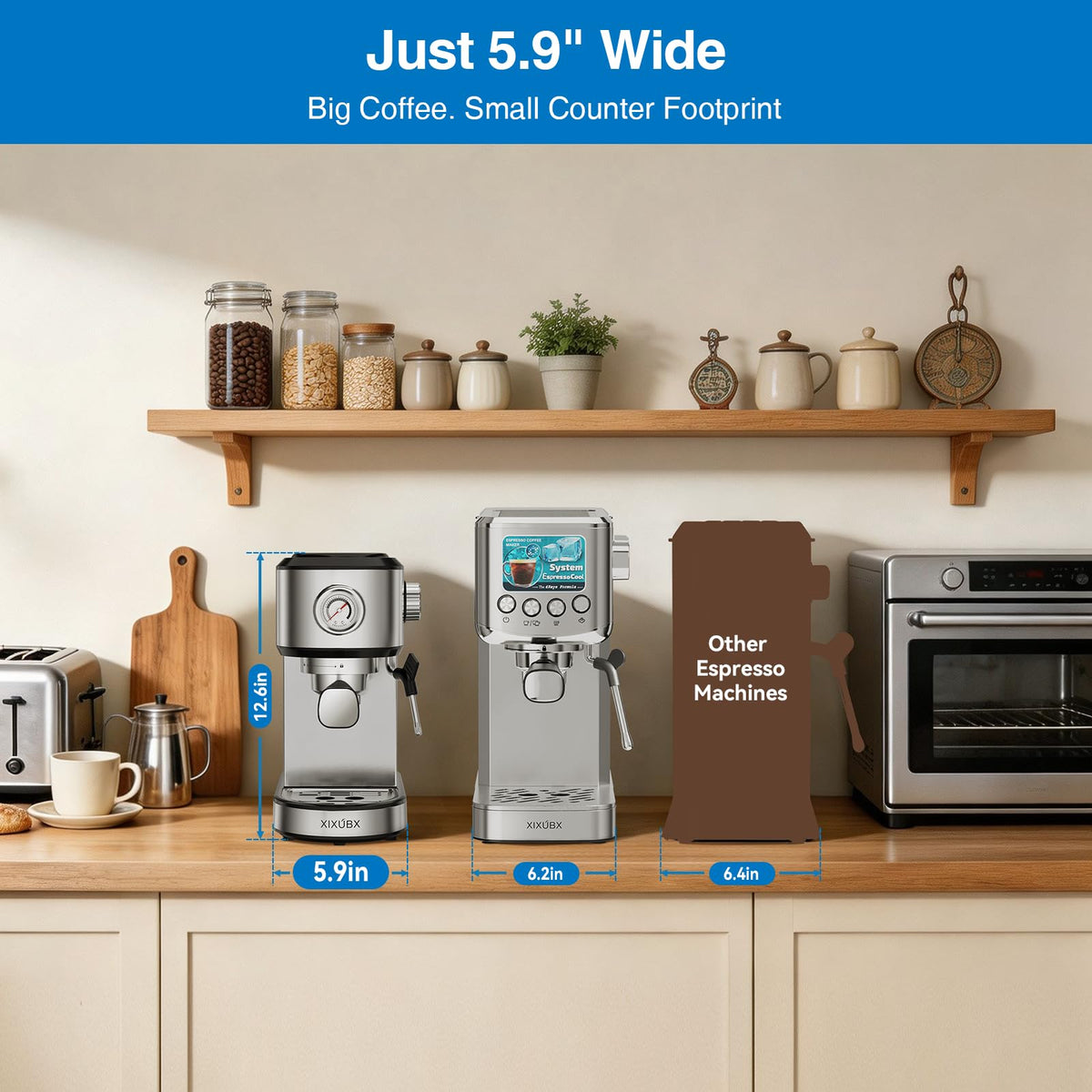 20 Bar Espresso Machine with Milk Frother A7654